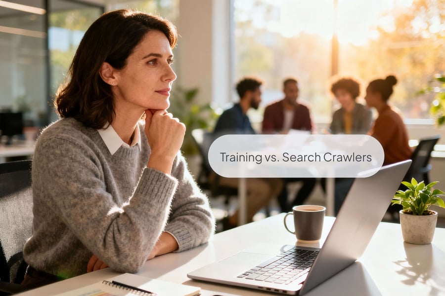 AI Training vs. AI Search Crawlers: Does Blocking AI Training Crawlers Hurt Your AI Referral Traffic?