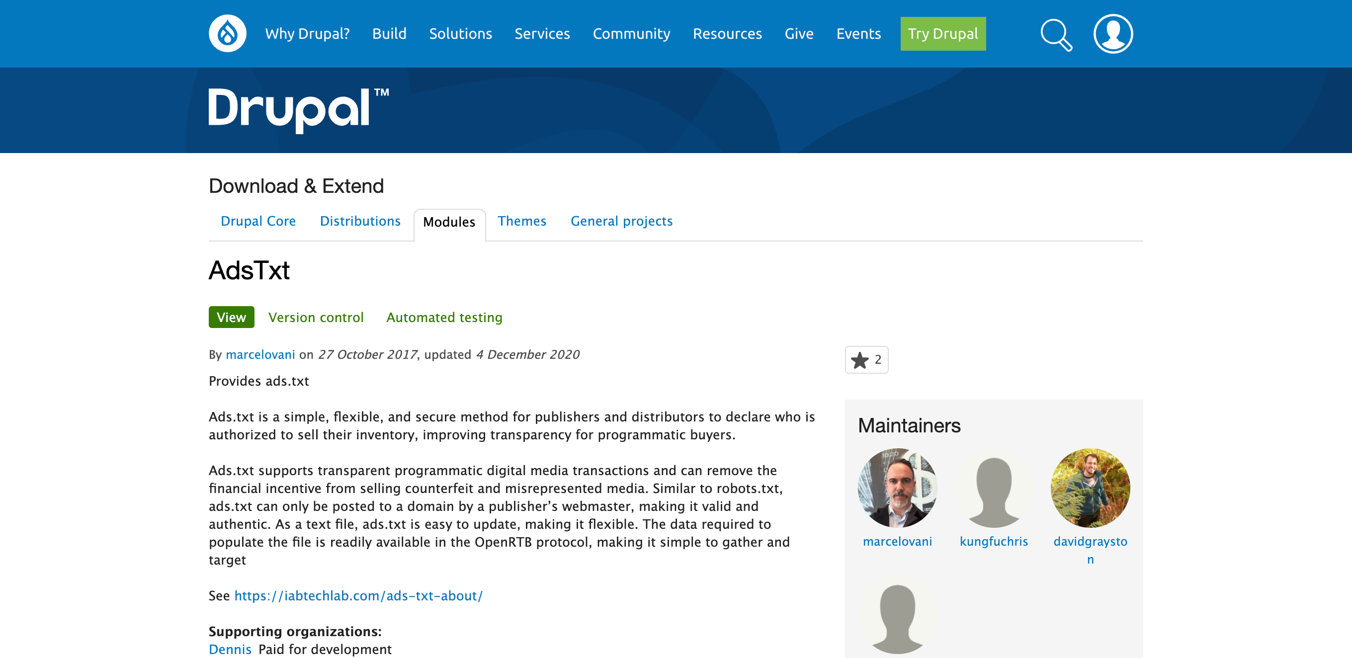 AdsTxt _ Drupal.org