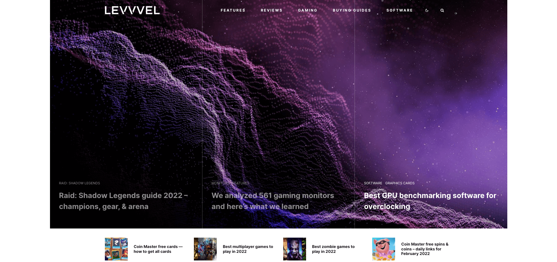 LEVVVEL-homepage-screenshot
