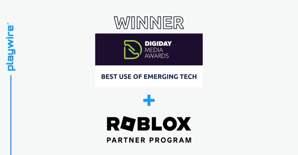 Playwire Wins Digiday Media Award for Best Use of Emerging Tech, And Joins Roblox Partner Program