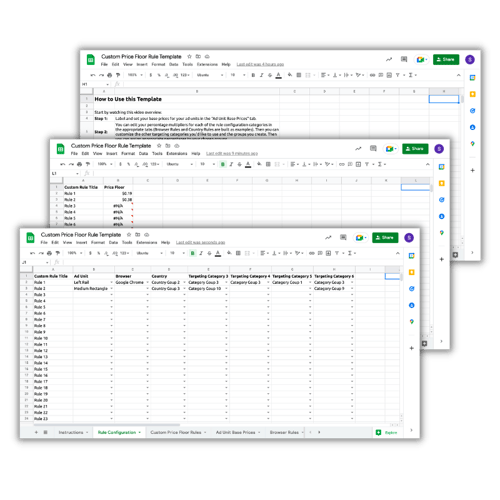 Price Floor Template Screenshots