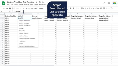 Configure Rules - Ad Unit