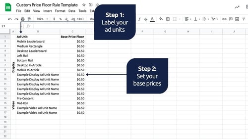 Set Ad Unit Base Prices