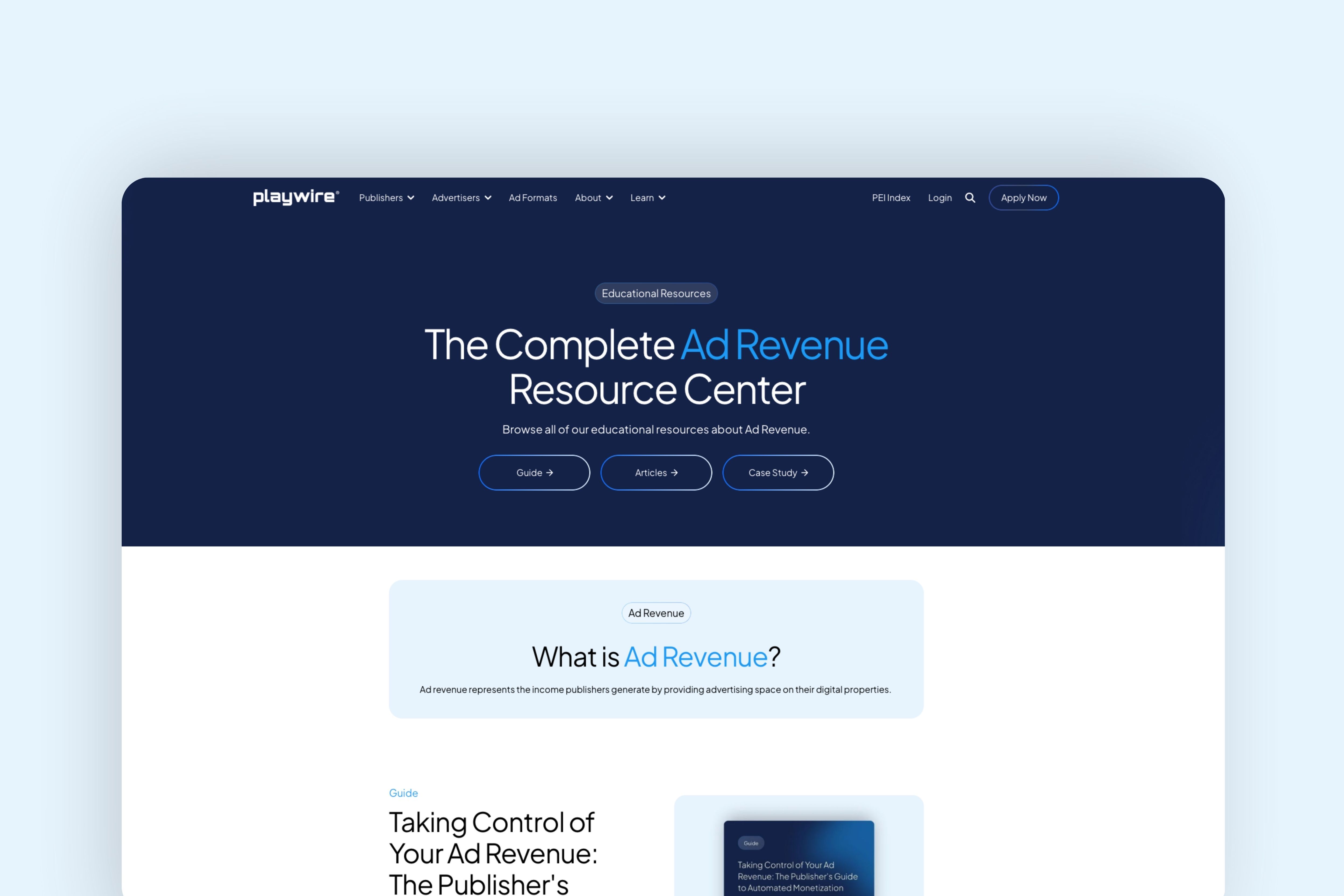 The Complete Ad Revenue Resource Center