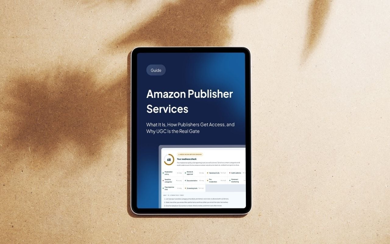Amazon Publisher Services: What It Is, How Publishers Get Access, and Why UGC Is the Real Gate