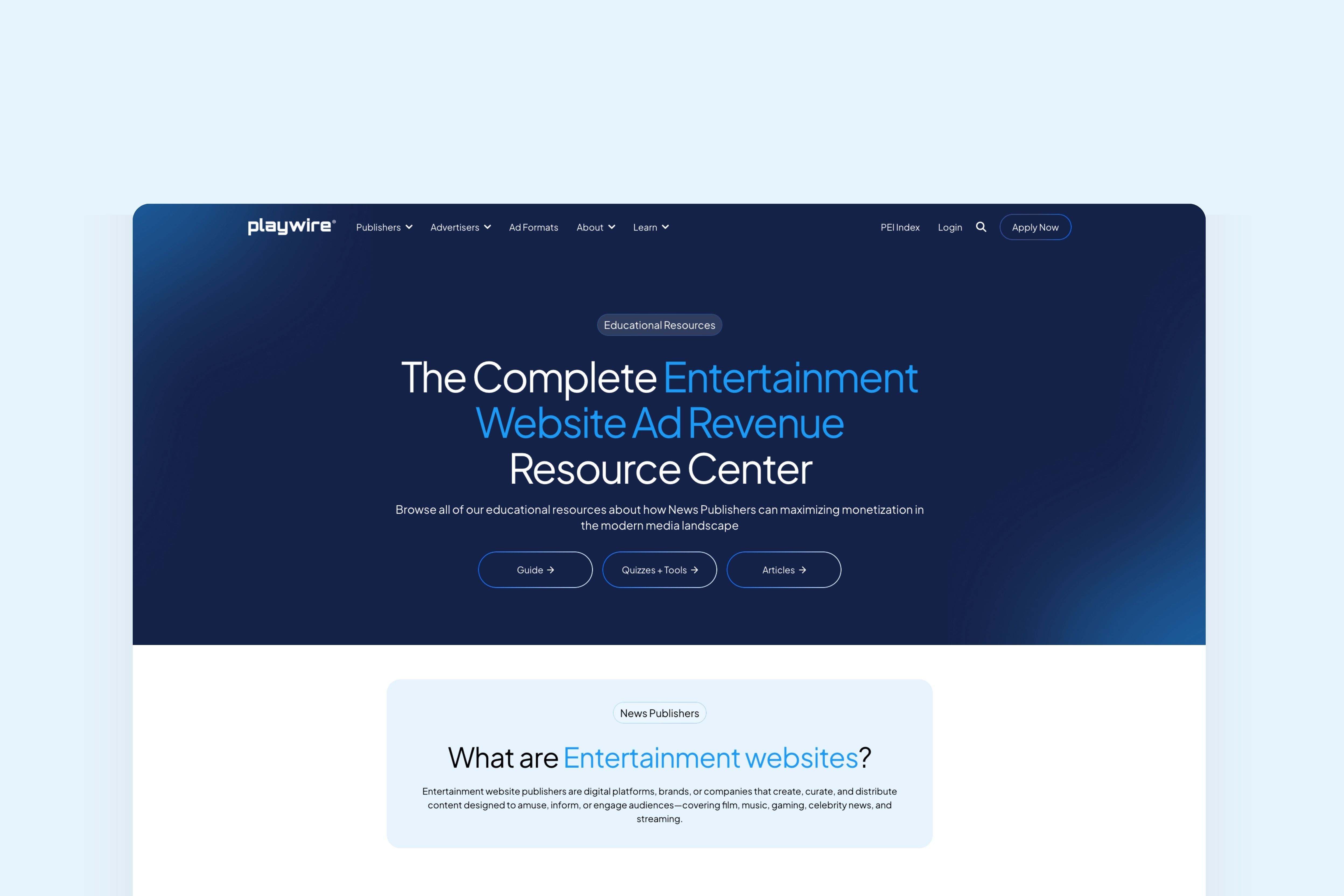 The Complete Entertainment Website Ad Revenue Resource Center